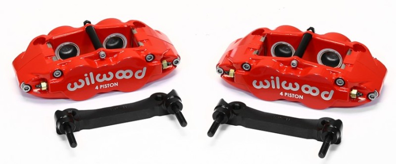 Wilwood Narrow Superlite 4R Rear Caliper & Bracket Kit - Red 97-13 C5/C6 Corvette w/ OEM Rotors Main image