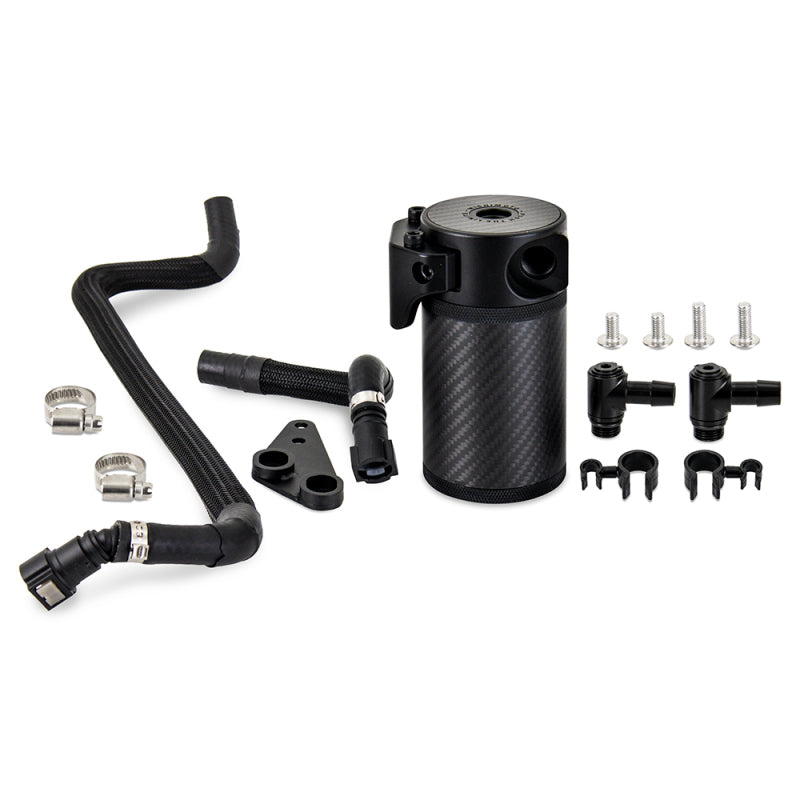 Mishimoto 2020+ Chevrolet Corvette C8 Baffled Oil Catch Can Kit (PCV Side) - Carbon Fiber Main image