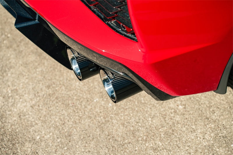 Corsa 20-23 Chevrolet Corvette C8 RWD 3in Delete 4 Valve Cat-Back w/NPP w/4.5in CF Polished Tips (view 3)