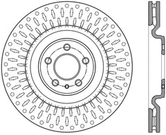 StopTech Premium High Carbon 13-14 Ford Mustang/Shelby GT500 Right Front Disc Slotted Brake Rotor