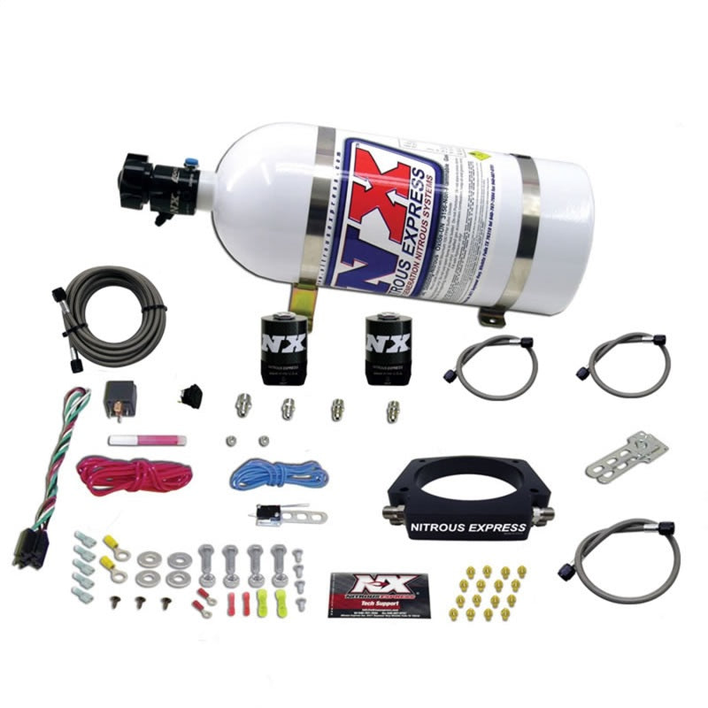 Nitrous Express GM LS 90mm Nitrous Plate Kit (50-400HP) w/10lb Bottle (view 2)