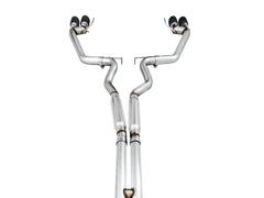 AWE Tuning 2018+ Ford Mustang GT (S550) Cat-Back Exhaust - Track Edition (Quad Diamond Black Tips)