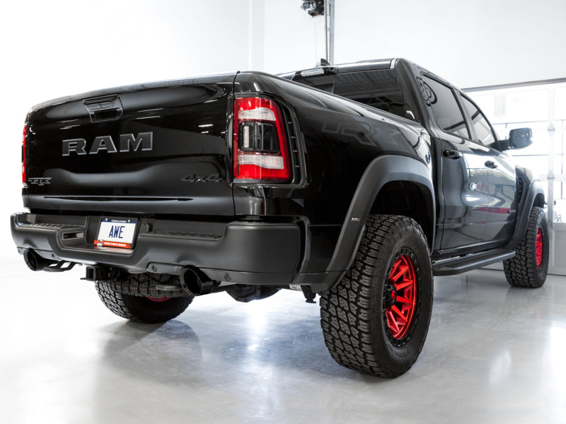 AWE Tuning 2021 RAM 1500 TRX 0FG Cat-Back Exhaust - Diamond Black Tips (view 8)