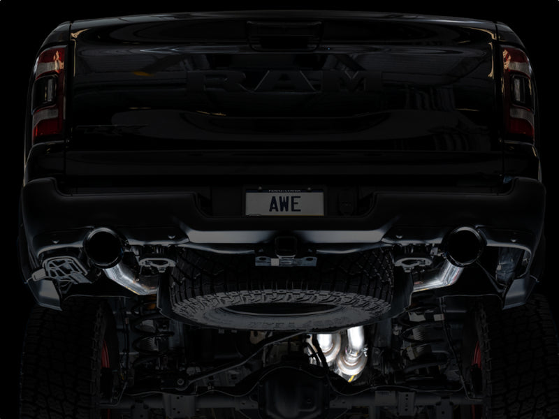 AWE Tuning 2021 RAM 1500 TRX 0FG Cat-Back Exhaust - Diamond Black Tips (view 9)