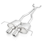 Stainless Works 2009-15 Cadillac CTS-V Coupe 3in Catback System X-Pipe Chambered Mufflers 4in Tips (view 2)