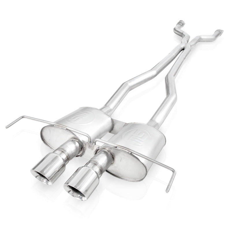 Stainless Works 2009-15 Cadillac CTS-V Coupe 3in Catback System X-Pipe Chambered Mufflers 4in Tips (view 2)