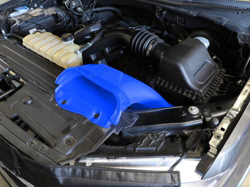 aFe Rapid Induction Dynamic Air Scoop 2021+ Ford F-150V6/V8 - Blue (view 3)