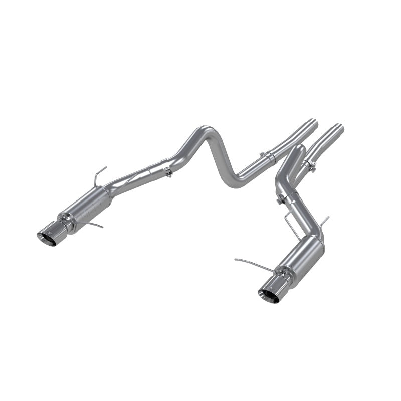 MBRP 11-14 Ford Mustang GT 5.0L Dual Split Rear Race Version T409 3in Cat Back Exhaust System (view 3)