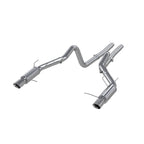 MBRP 11-14 Ford Mustang GT 5.0L Dual Split Rear Race Version T409 3in Cat Back Exhaust System (view 3)