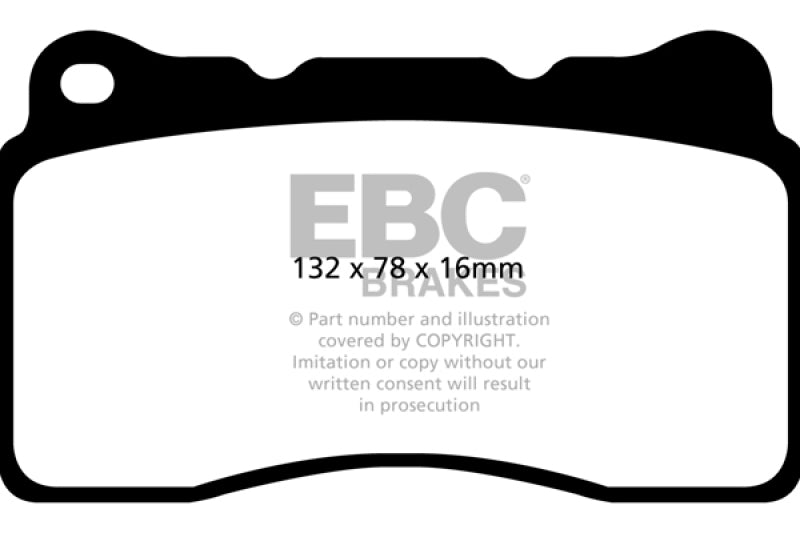 EBC 2016+ Cadillac CT6 2.0L Turbo Yellowstuff Front Brake Pads (view 6)