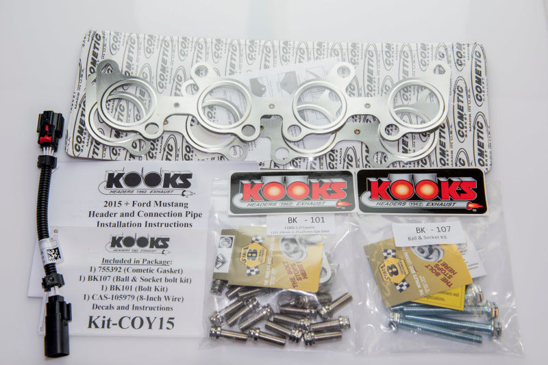 Kooks 15+ Mustang 5.0L 4V 2in x 3in SS Headers w/Green Catted OEM Connection Pipe (view 7)