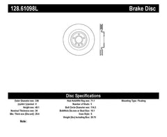 StopTech 12-13 Ford Mustang GT 5.0L V8 Drilled Left Front Rotor