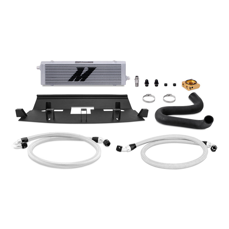 Mishimoto 2018+ Ford Mustang GT Thermostatic Oil Cooler Kit - Silver Main image