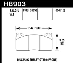 Hawk Track Only 15mm Thick DTC-70 Brake Pads