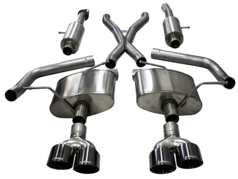 Corsa 18-20 Jeep Grand Cherokee TrackHawk 6.2L Sport Cat-Back Dual Rear Exit w/4.5in Black Tips (view 7)
